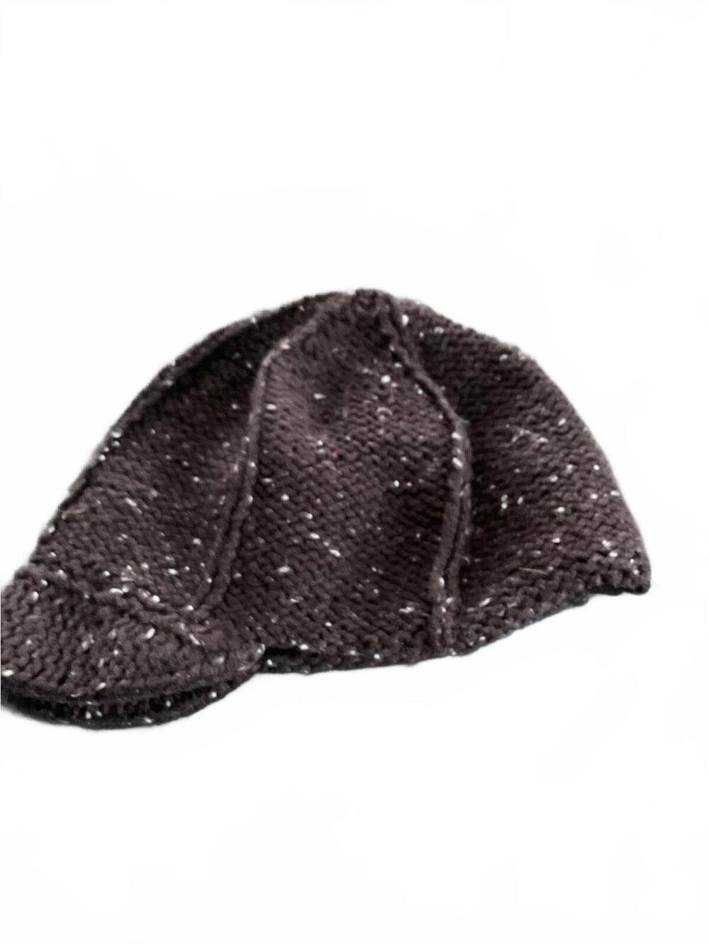 Goorin Brown Knit Newsboy Cap with Speckled Details OS